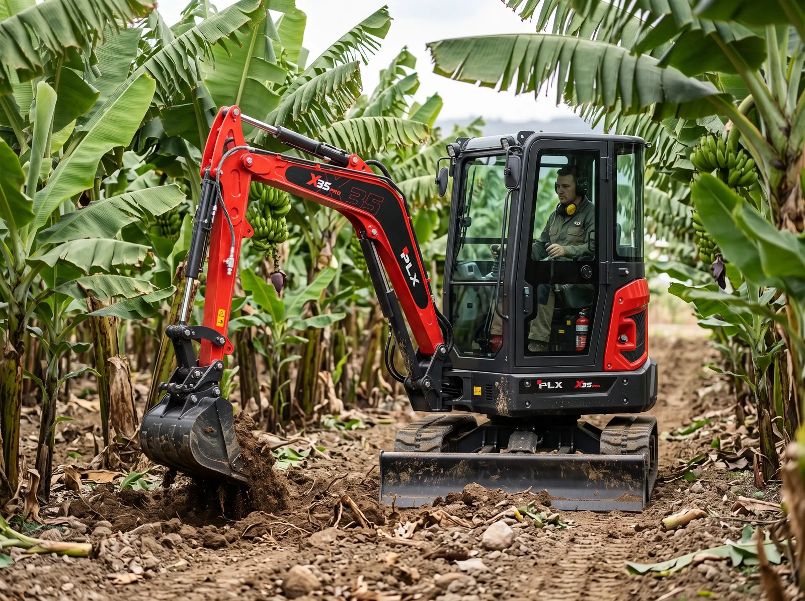 Mini escavadeira para agricultura: aplicações na propriedade rural