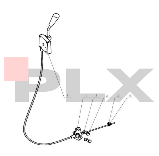 Diagrama do sistema de controle do acelerador da Mini Escavadeira X35 Pro