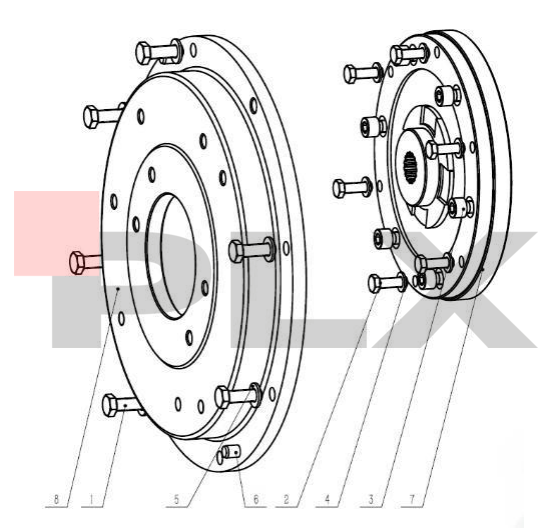Diagrama do sistema de saída de potência da Mini Escavadeira X35 Pro